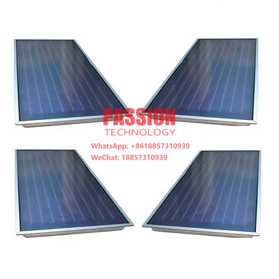 Kırmızı Bakır Düz Plaka Güneş Kollektörü 250L Kompakt Basınçlı Güneş Enerjili Su Isıtıcı