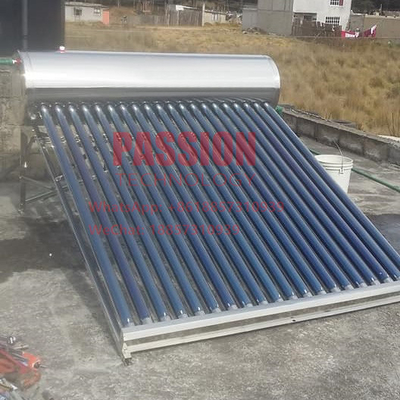 201 Paslanmaz Çelik Güneş Enerjili Su Isıtıcı 300L Basınçsız Güneş Kolektörü