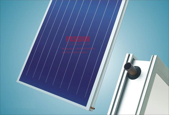Mavi Titanyum Düz Panel Güneş Kollektörü Ultrasonik Kaynak Düz Plaka Güneş Enerjili Su Isıtıcı Otel Güneş Enerjisi Isıtma Sistemi