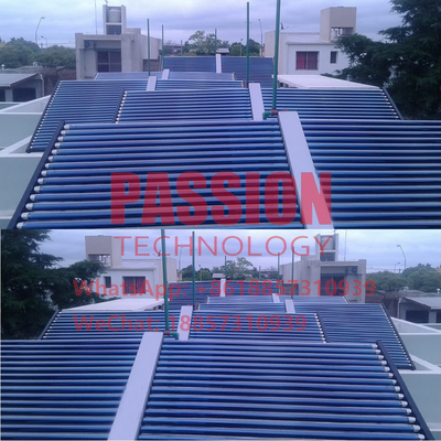 2000L Otel Güneş Enerjili Su Isıtıcı Galvanizli Çelik Vakum Tüp Güneş Isı Toplayıcı